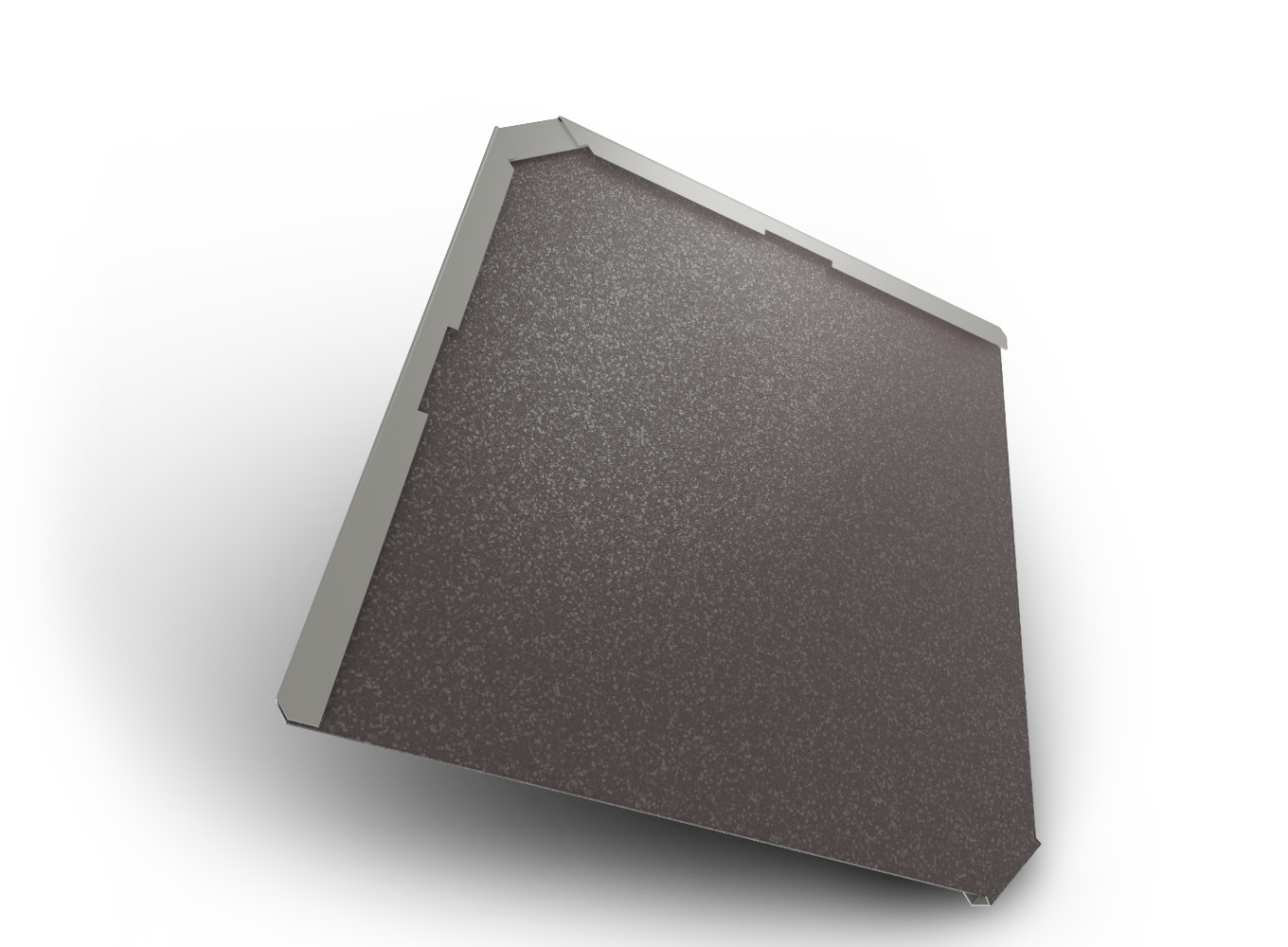 Belprofile Šablona základní Quadra BigStone 316×316×0,6 mm RAL 8019