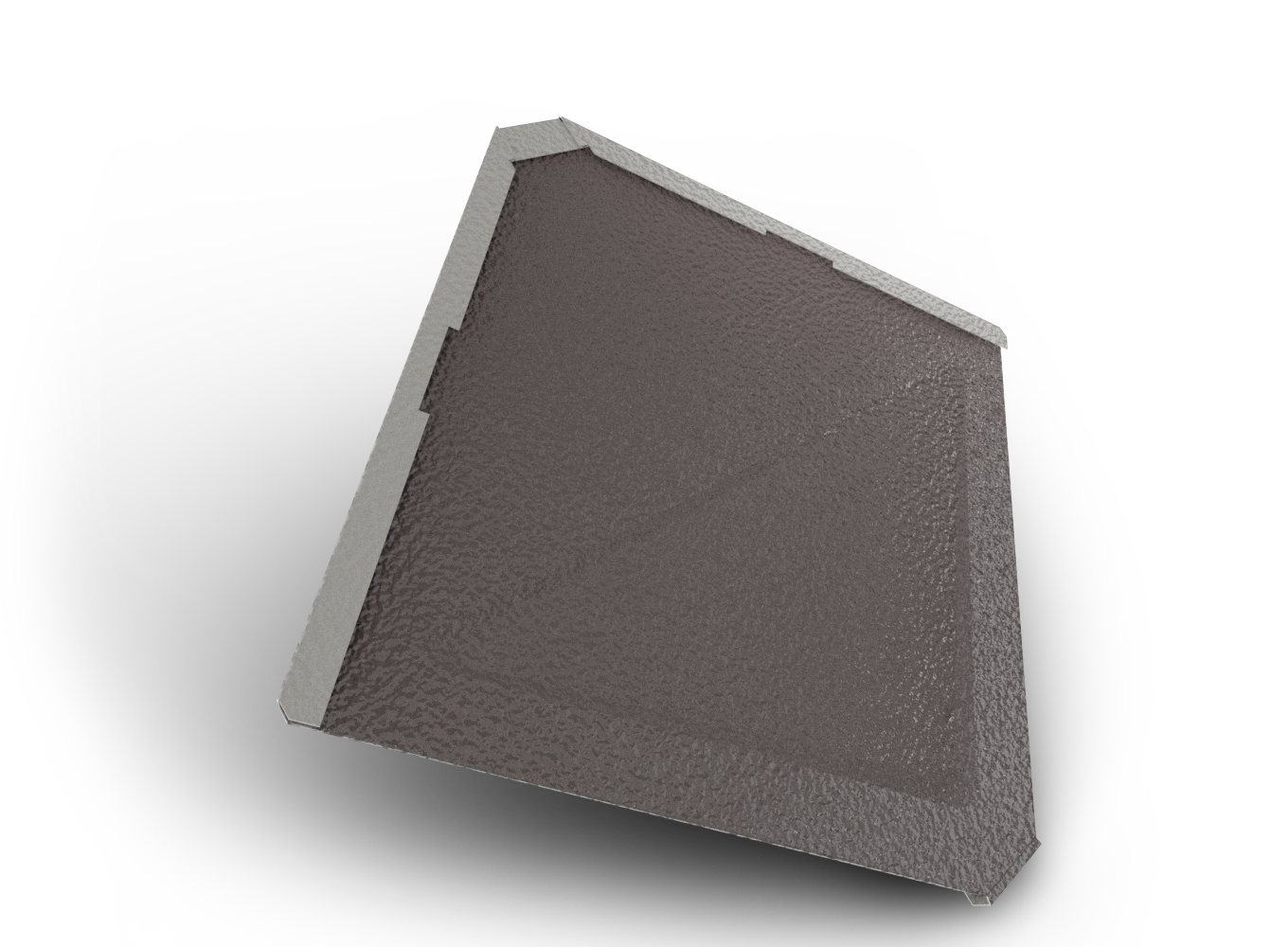 Belprofile Šablona základní Quadra Plus Embossed 316×316×0,7 mm RAL 8019