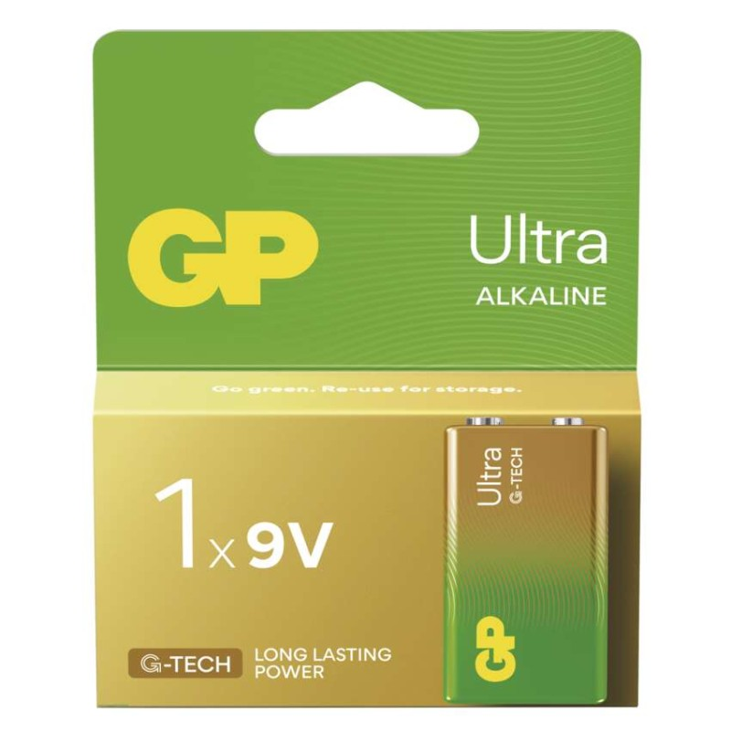 GP Baterie alkalická Ultra (6LR61) 9V - 1ks