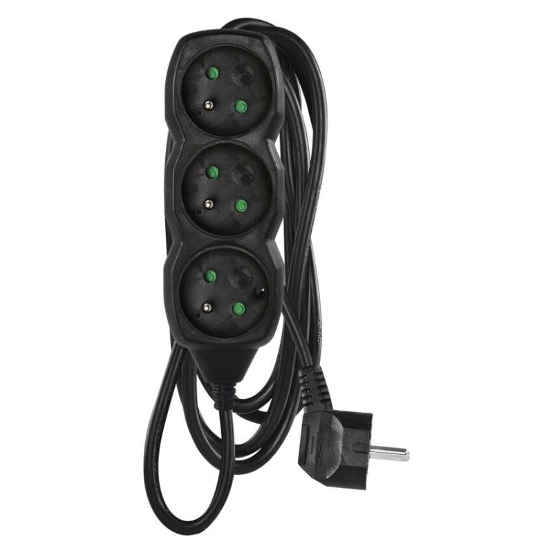 Emos Kabel prodlužovací 3 m / 3 zásuvky černý