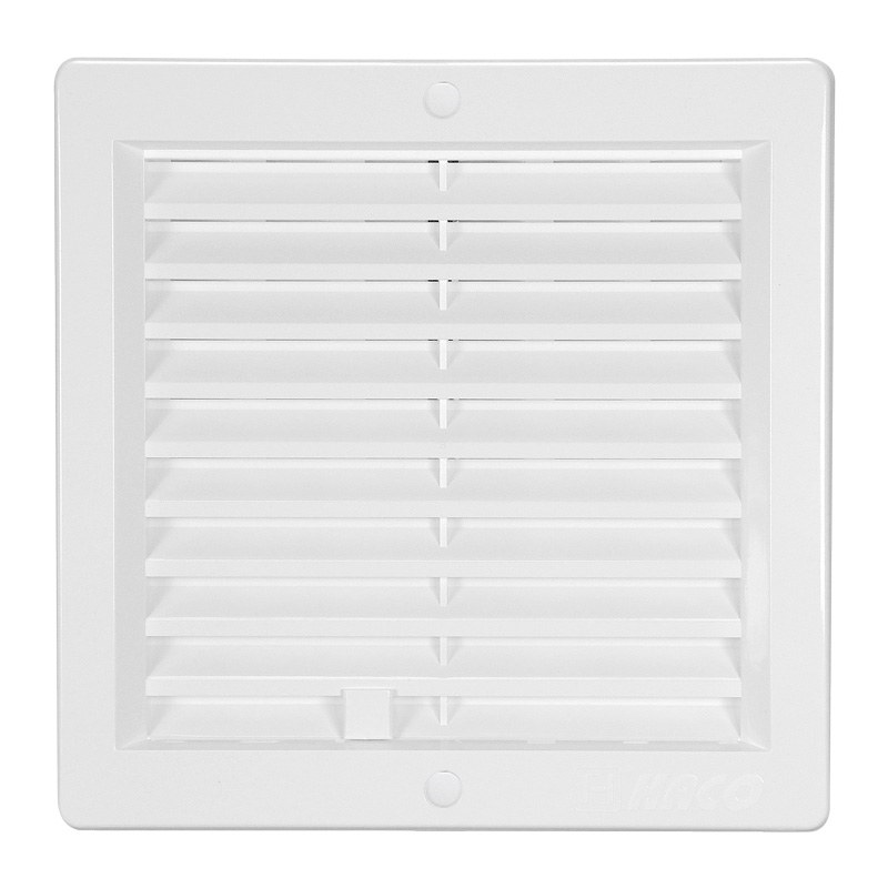 Haco Mřížka větrací 200×200 mm plastová s rámečkem a síťovinou bílá