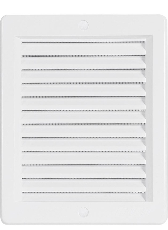Haco Mřížka větrací 150×200 mm plastová s rámečkem a síťovinou bílá
