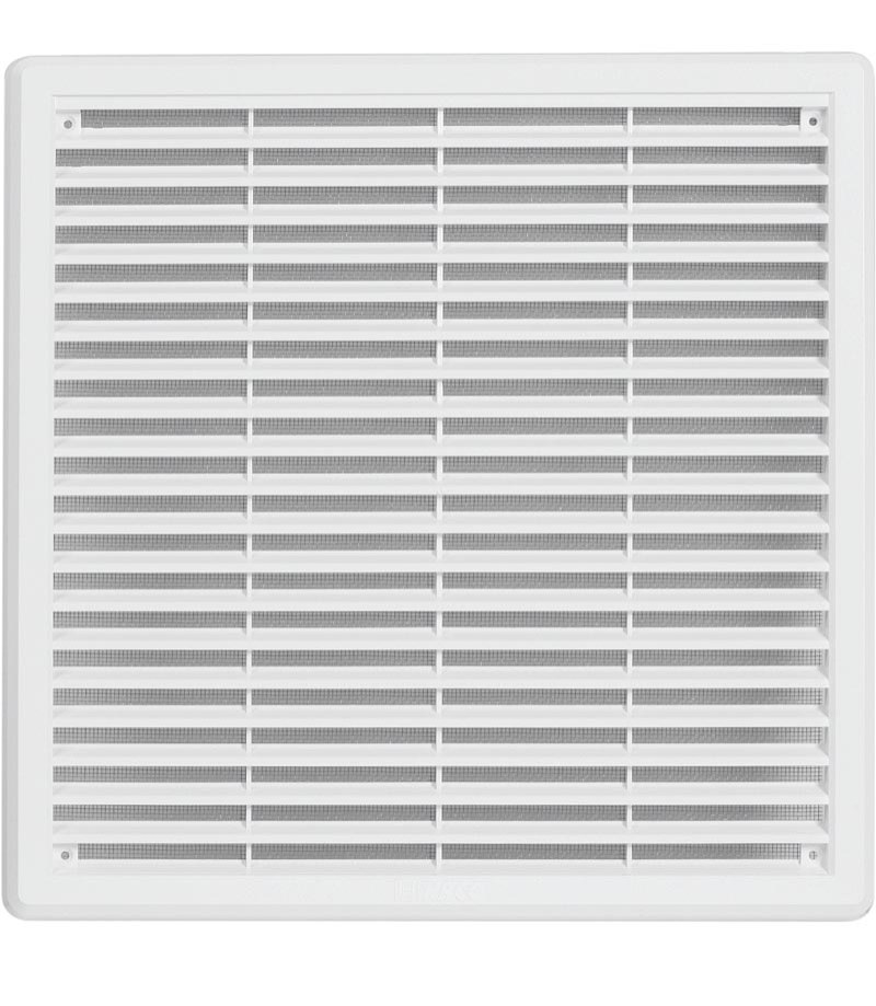 Haco Mřížka větrací 300×300 mm plastová se síťovinou bílá