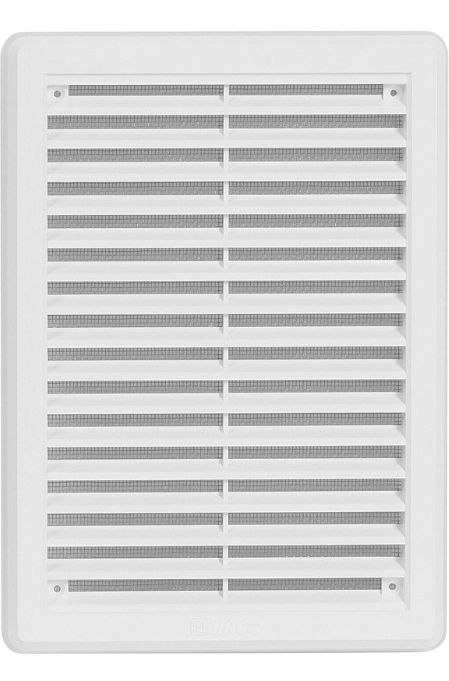 Haco Mřížka větrací 175×250 mm plastová se síťovinou bílá