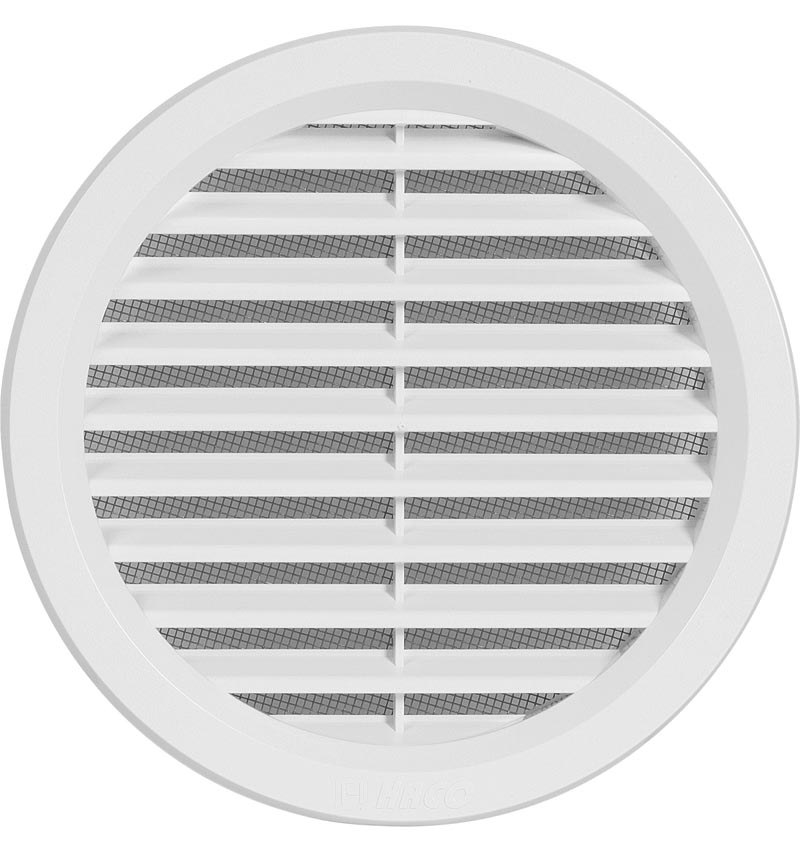 Haco Mřížka větrací kruhová 125 mm plastová se síťovinou bílá