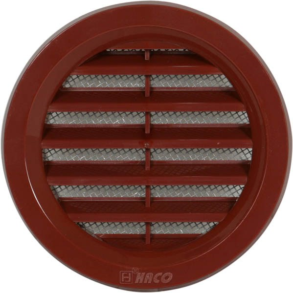 Haco Mřížka větrací kruhová 75 mm plastová se síťovinou hnědá