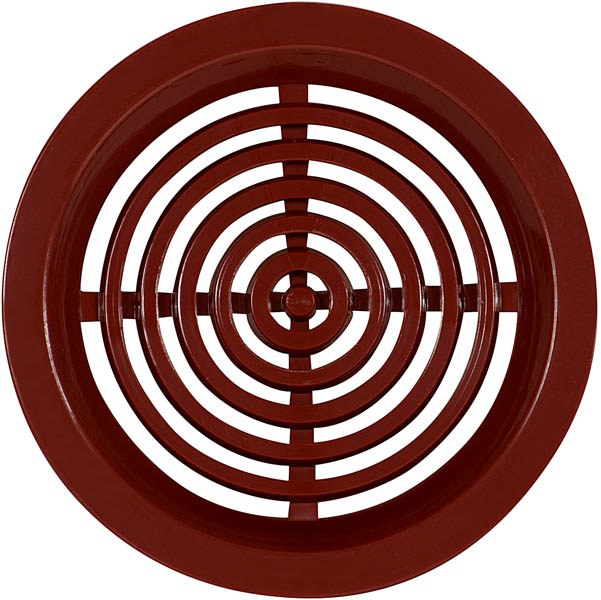 Haco Mřížka větrací kruhová 50 mm plastová hnědá [4 ks]