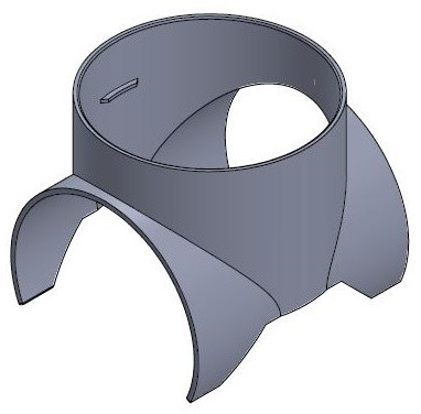 Haco Odbočka sedlová ventilační 125/125 mm plastová