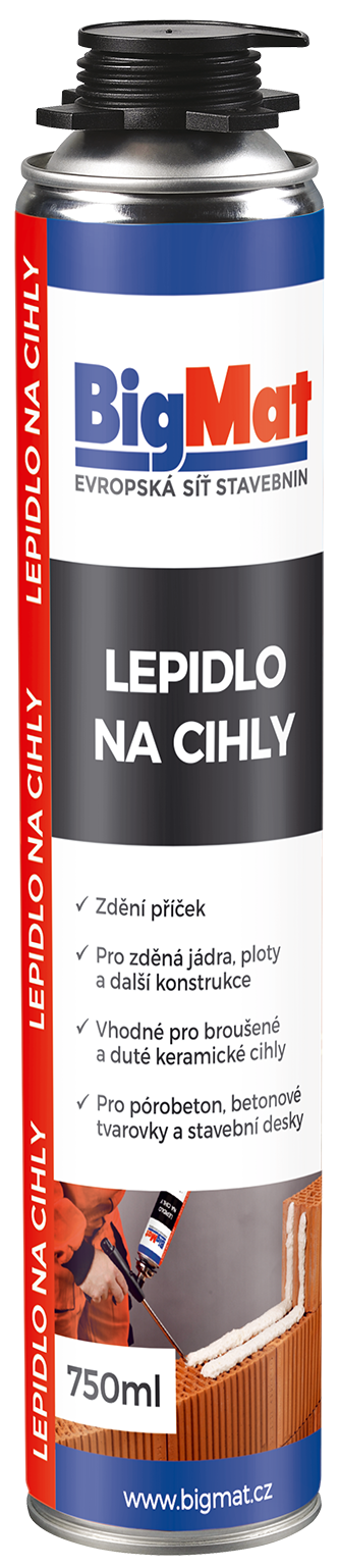 DB:Lepidlo pěna na cihly 750ml BigMat