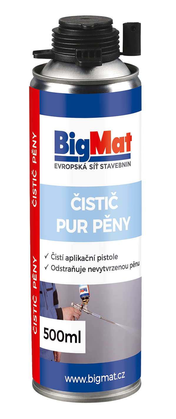 Čistič PUR pěny BigMat 500 ml