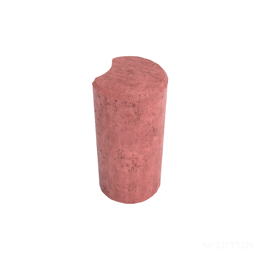 Diton Palisáda betonová kruhová odlehčená 175×200×600 mm červená (32)
