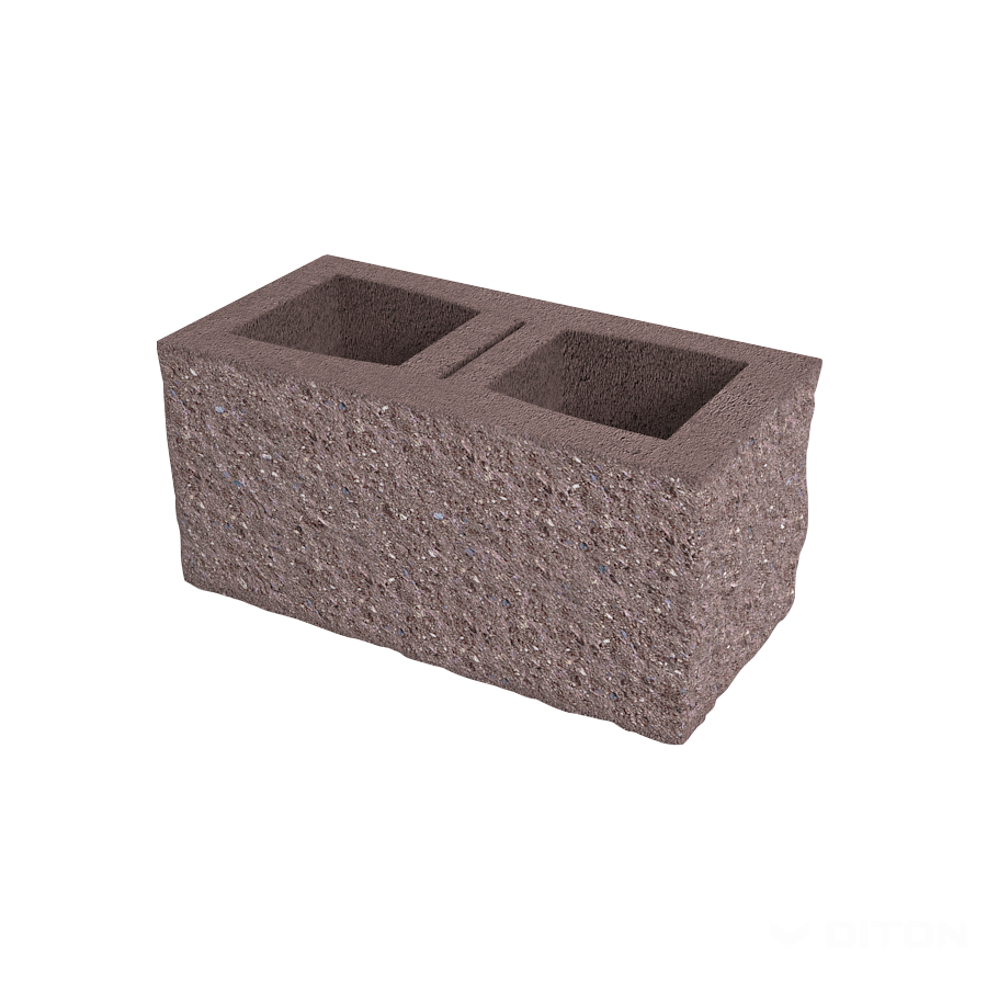 Diton Tvárnice plotová okrasná D1 400×195×190 mm trojstranná hnědá (60)