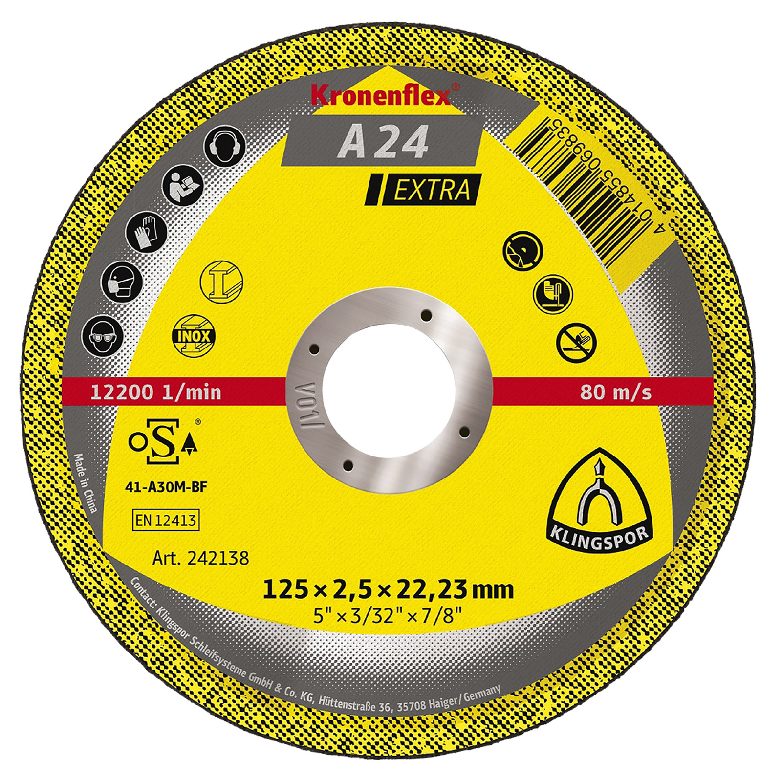 XTline Kotouč řezný na ocel A 24 Extra A-ocel | 230x2x22,2 mm