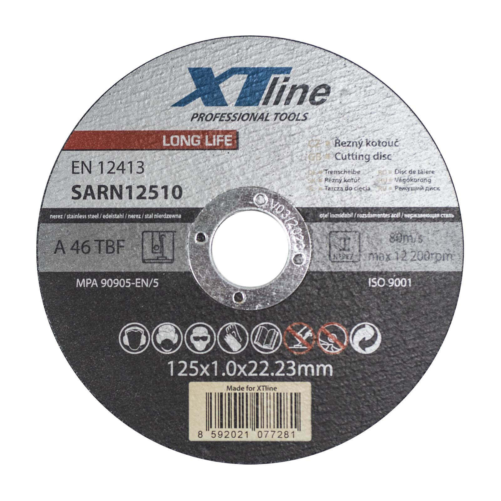 XTline Kotouč řezný na nerez | 125x1,0x22,2 mm