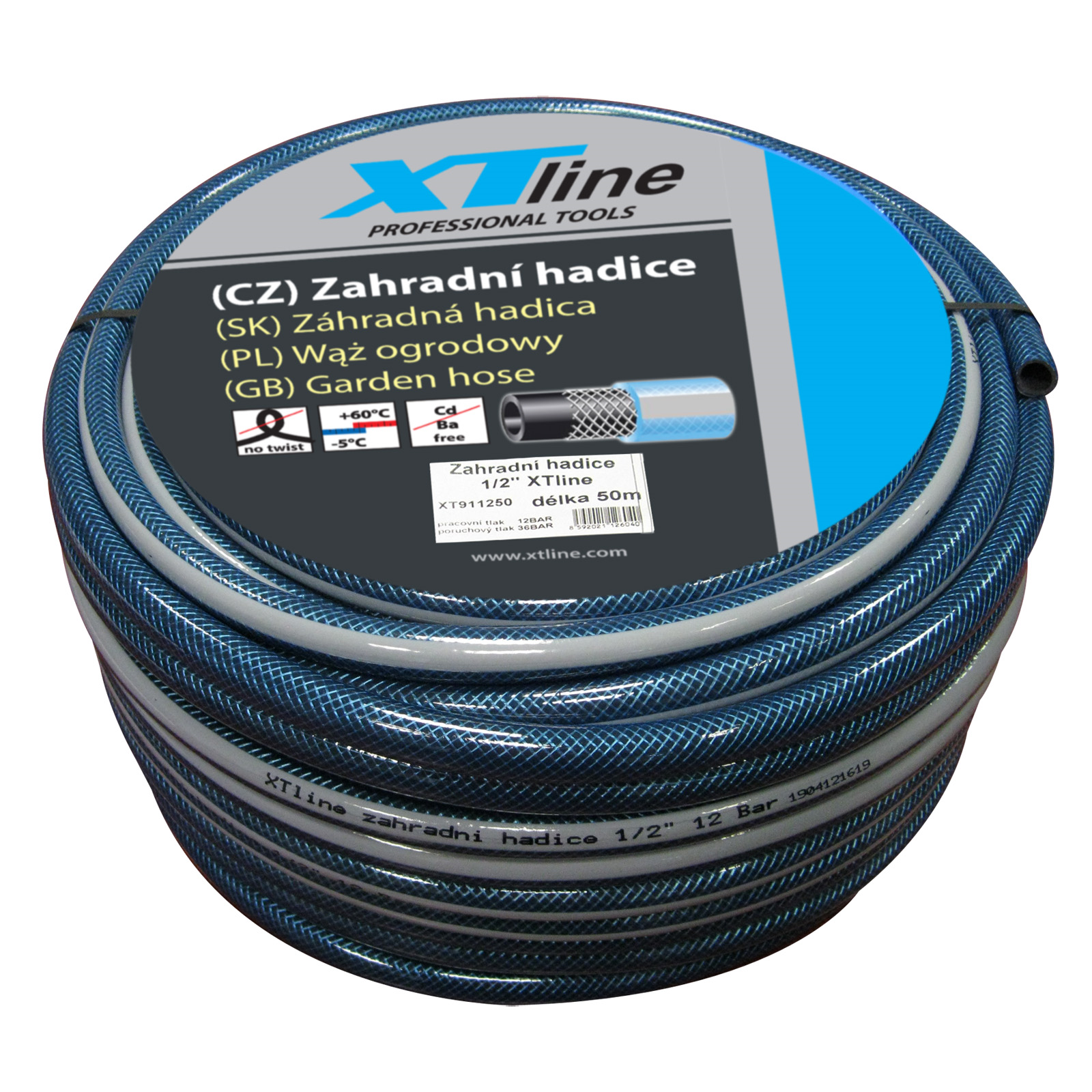 XTline Hadice zahradní PVC | 3/4" 25m, modrá