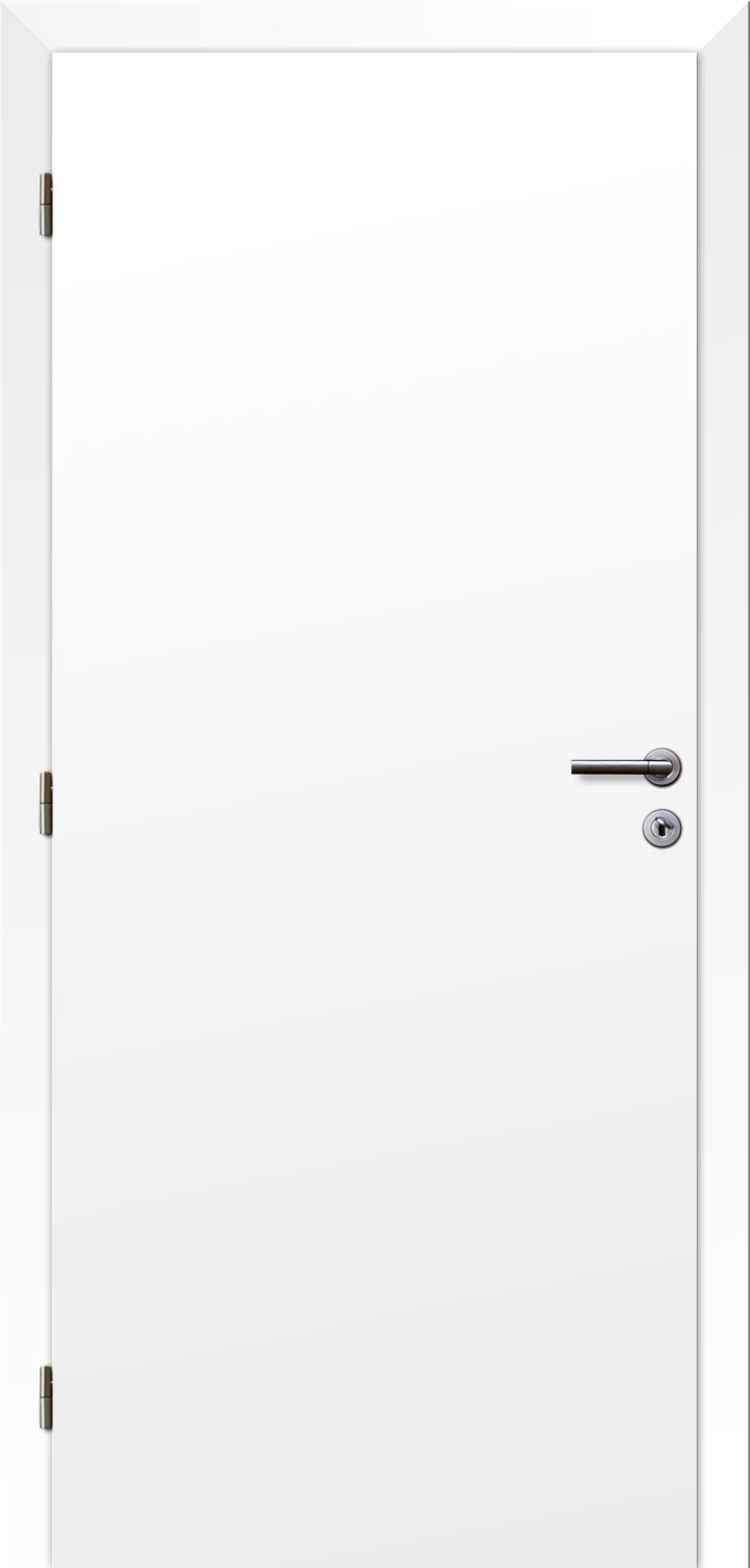 Solodoor Dveře fólie SMART plné bílá 80 L oblá hrana boční