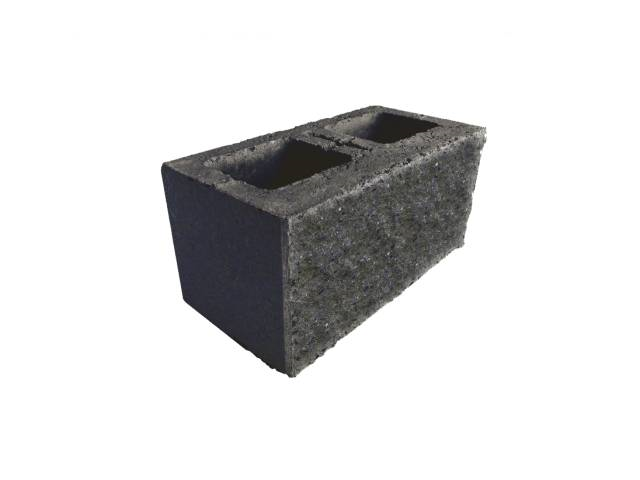 Presbeton Tvarovka plotová Face Block HX 2/19B 390×195×190 mm štípaná černá (72)
