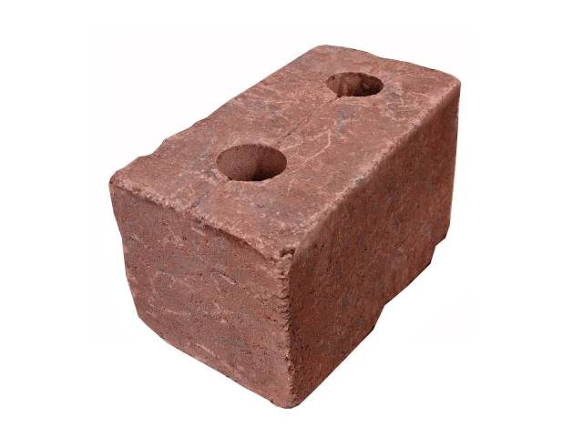 Presbeton Tvarovka plotová Crash Block HX 4/19/R 390×190×190 mm rumplovaná cihlová (60)