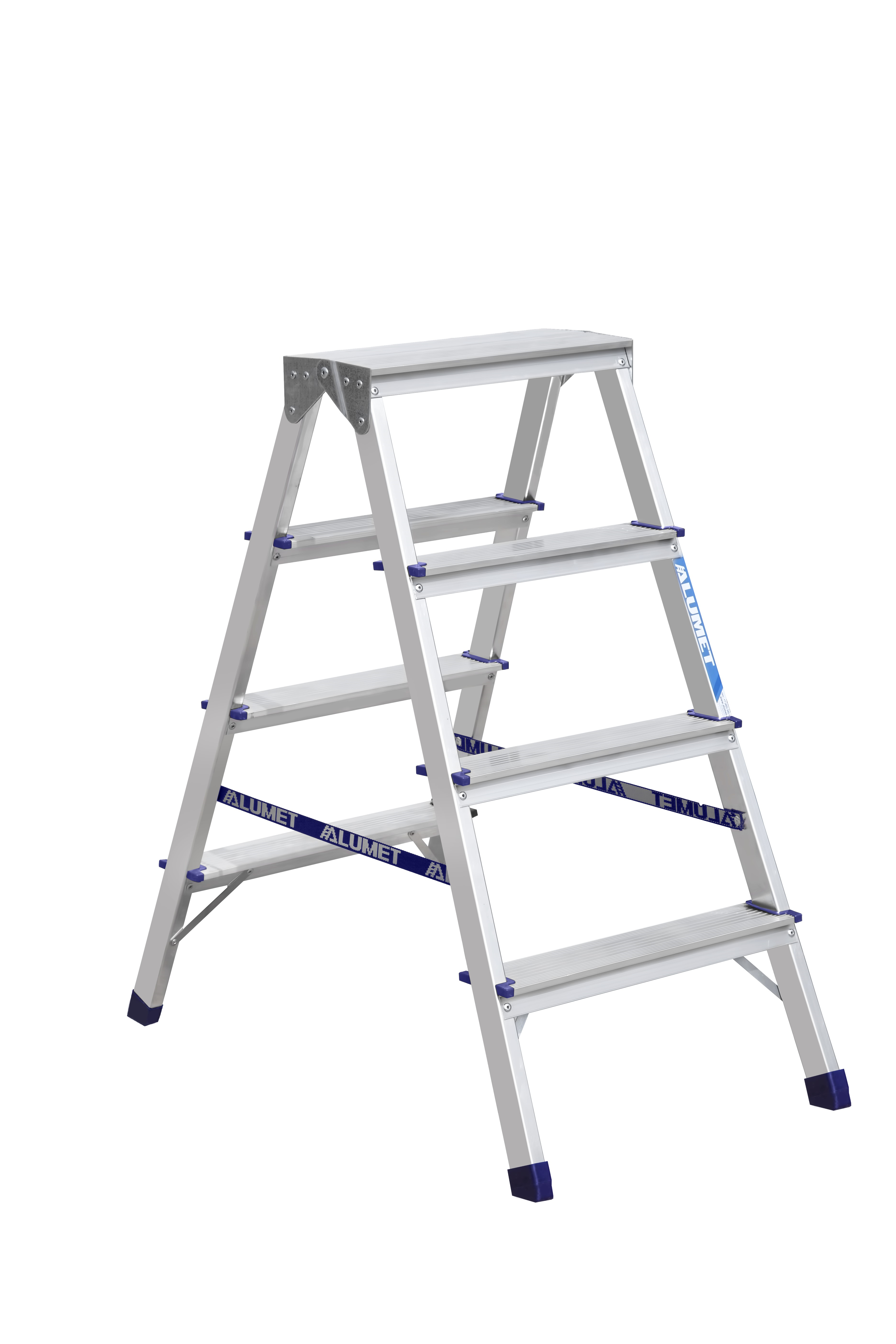 Alumet Schůdky hliníkové oboustranné počet příček 2x4