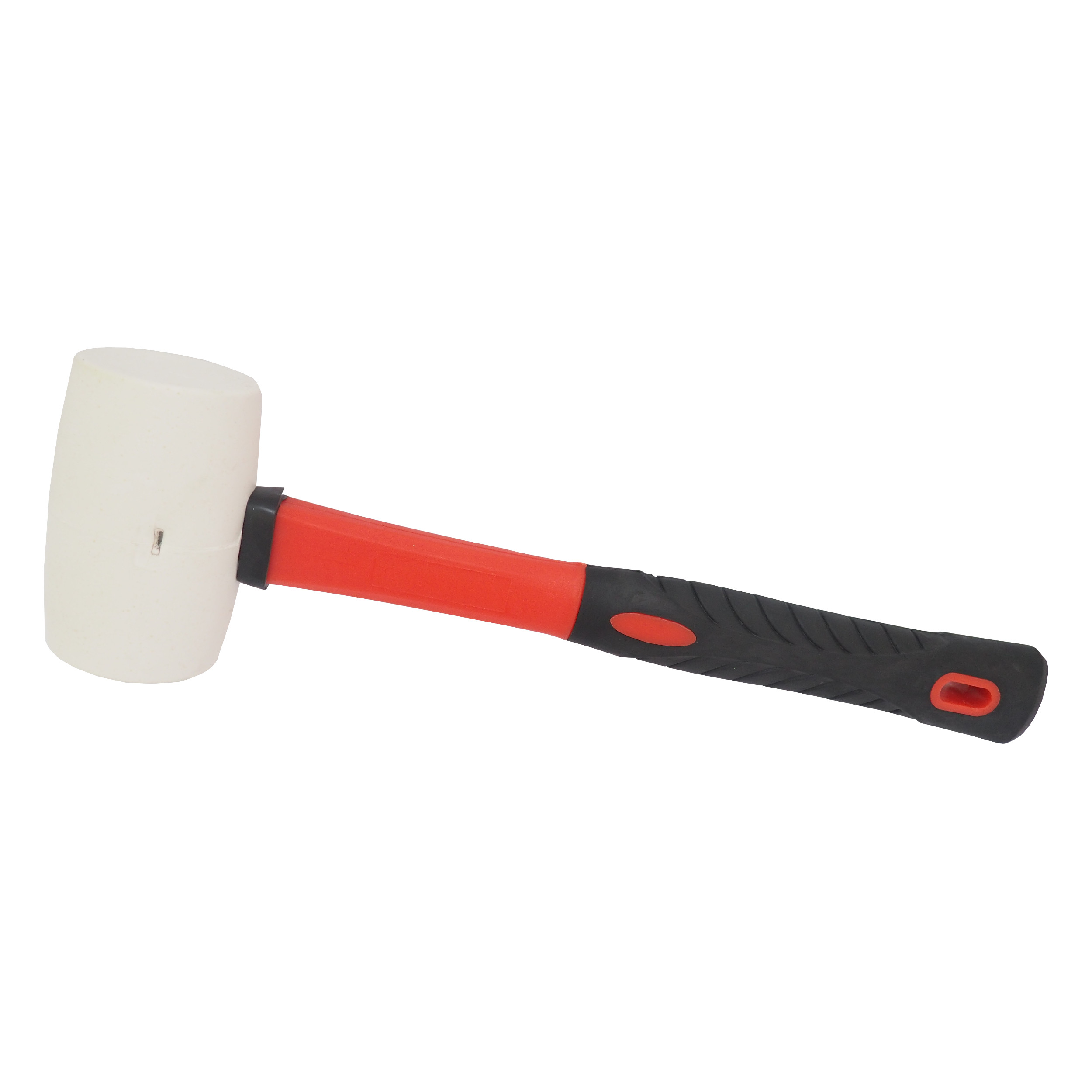 Toptrade Palice gumová, bílá, se sklolaminátovou násadou, pr. 45 mm / 230 g, profi