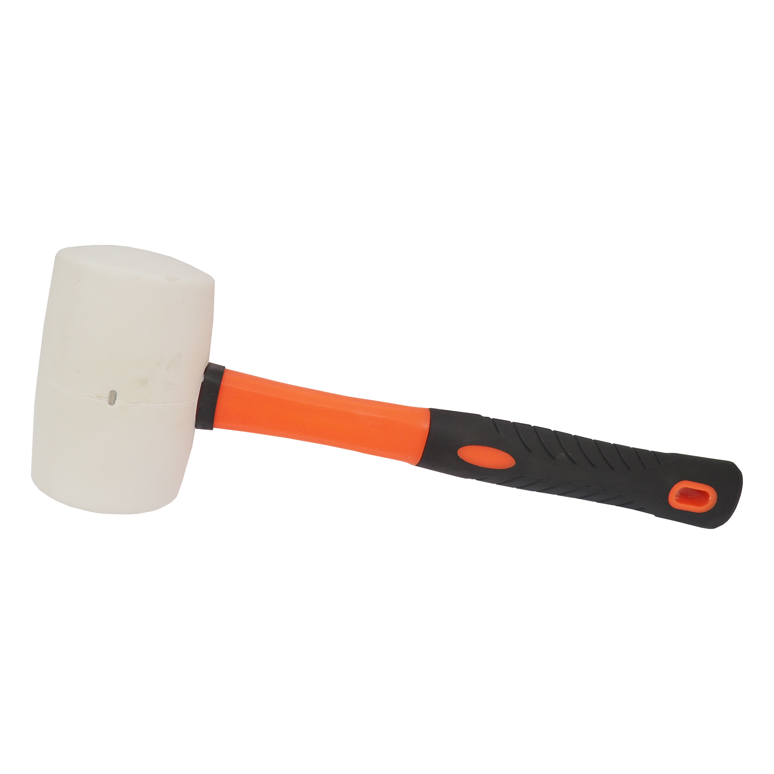 Toptrade Palice gumová, bílá, se sklolaminátovou násadou, pr. 70 mm / 900 g, profi
