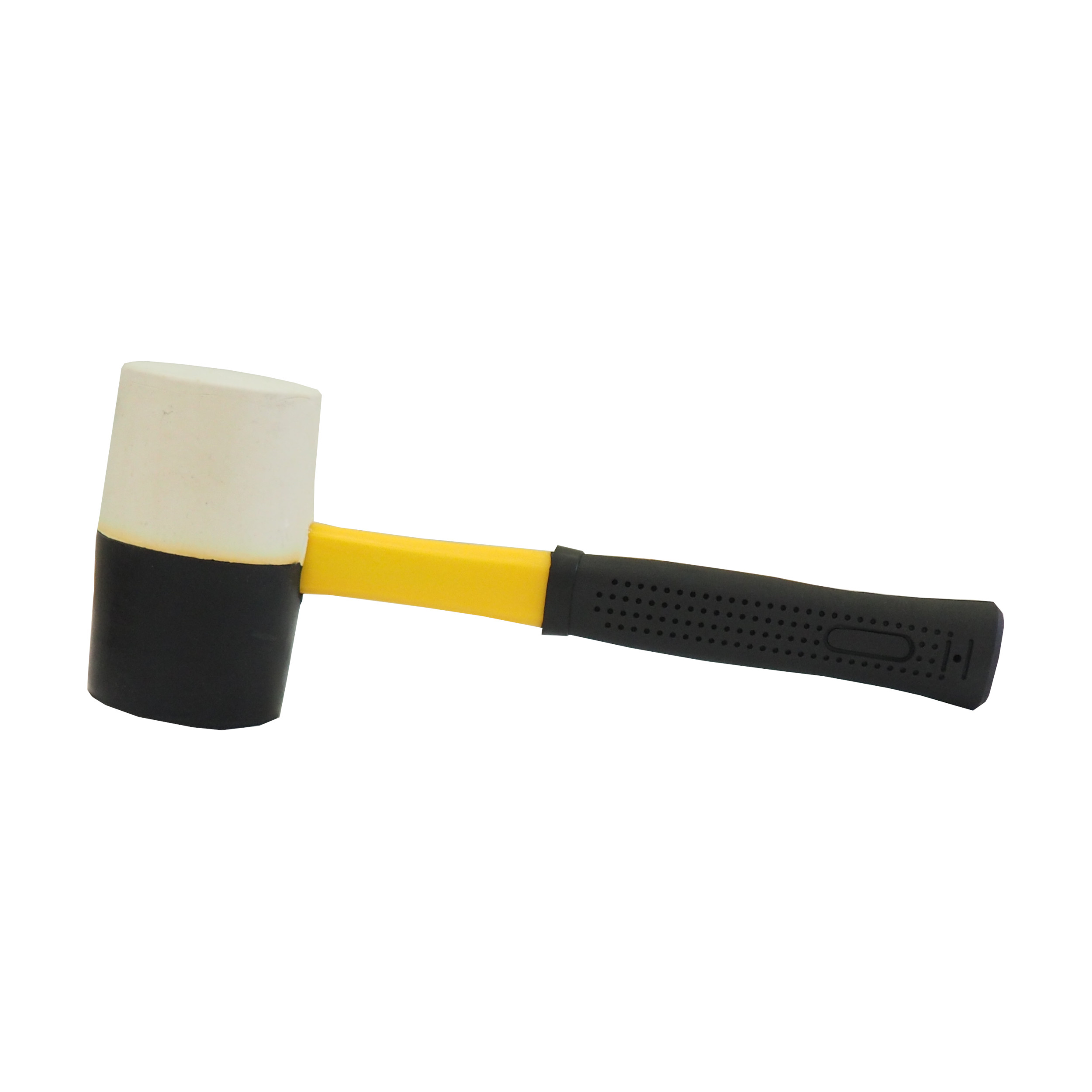 Toptrade Palice gumová, černá / bílá, se sklolaminátovou násadou, pr. 70 mm / 900 g, profi