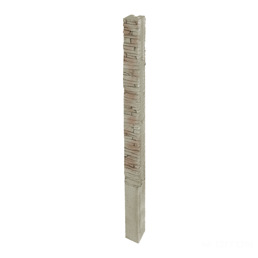 Diton Sloupek plotový Quick wall stone 240 150×150×3300 mm rohový béžový mix (8)