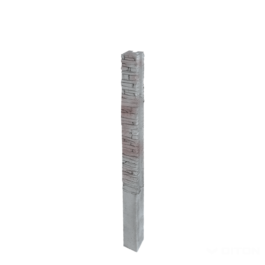 Diton Sloupek plotový Quick wall stone 200 150×150×2900 mm rohový šedý mix (8)