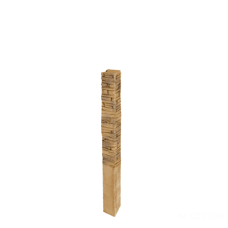 Diton Sloupek plotový Quick wall stone 160 150×150×2500 mm koncový hnědý mix (8)