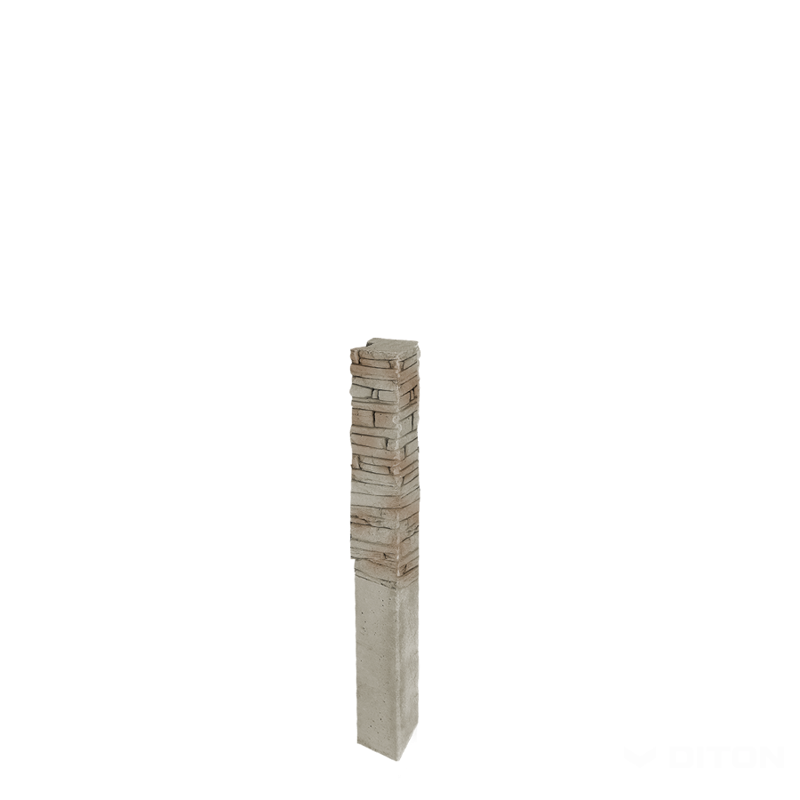 Diton Sloupek plotový Quick wall stone 120 150×150×2100 mm koncový béžový mix (8)