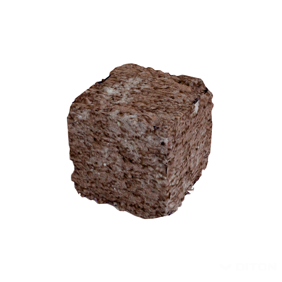 Diton Blok zdicí (stříška) History 70×70×70 mm středová kostka hnědá (480)
