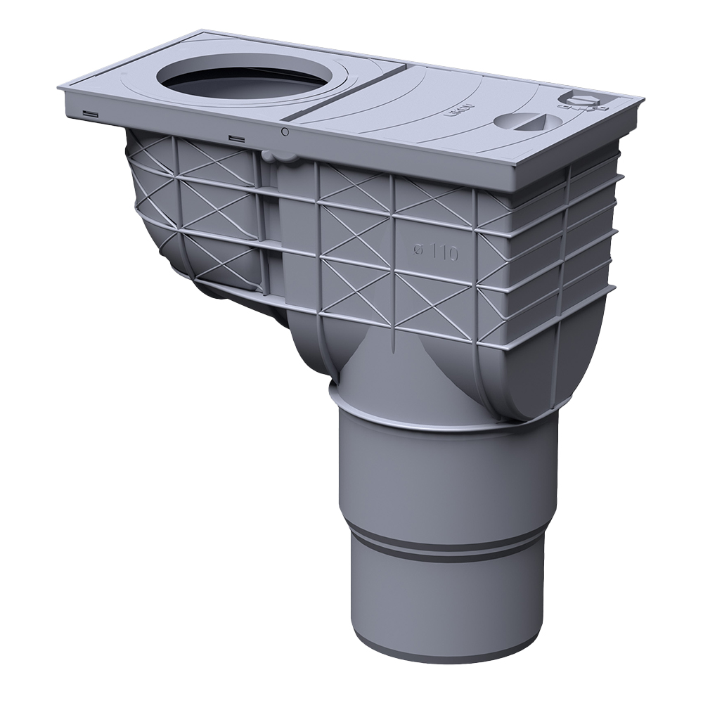 Likov Lapač střešních splavenin GRX spodní šedá 110/125 mm