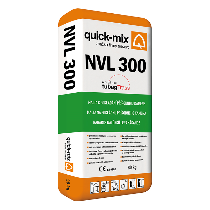 Quick-mix Malta k pokládání přírodního kamene NVL 300 černá 30 kg