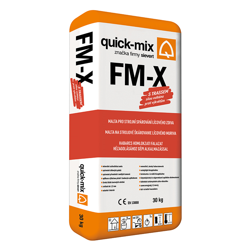 Quick-mix Malta spárovací s trasem strojní FM-X tmavěšedá 30 kg