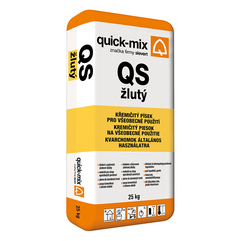 Quick-mix Písek křemičitý QS žlutý 25 kg
