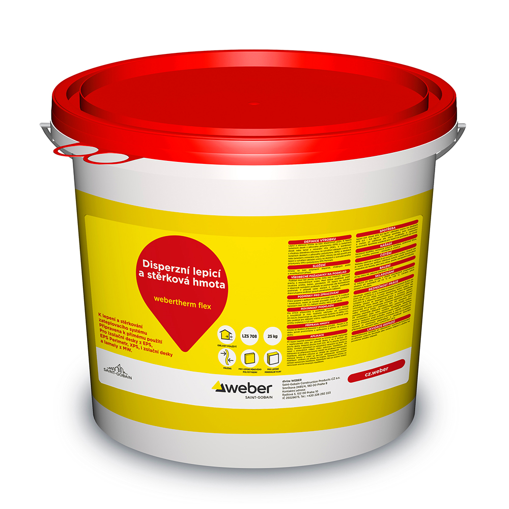 Weber Hmota lepicí a stěrková webertherm flex žlutá 25 kg