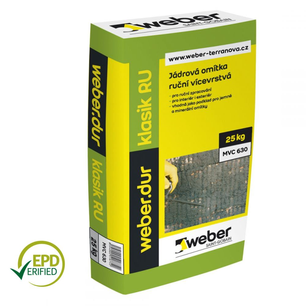 Weber Omítka jádrová weberdur klasik RU 4 mm 25 kg