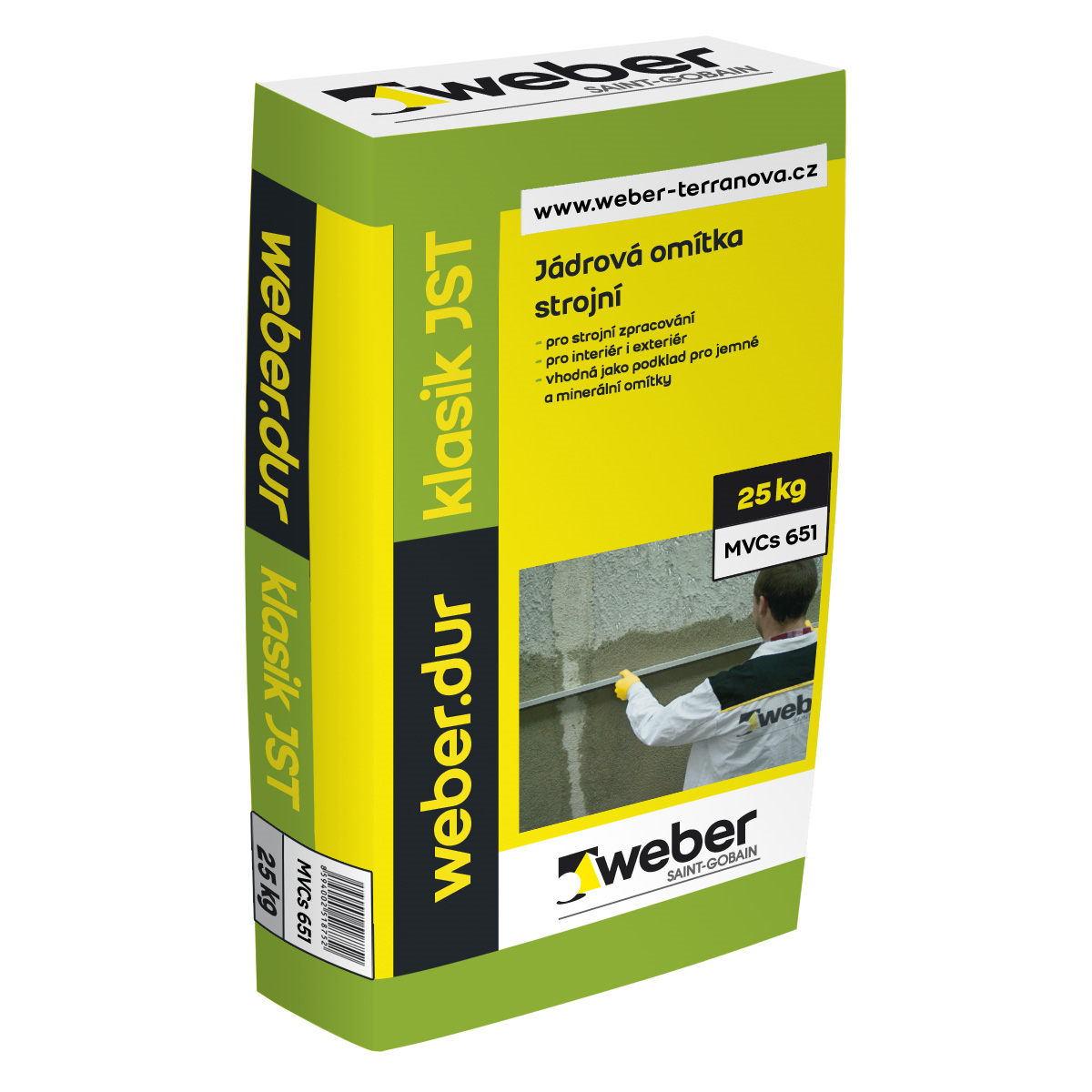 Weber Omítka jádrová weberdur klasik JST 1 mm 25 kg