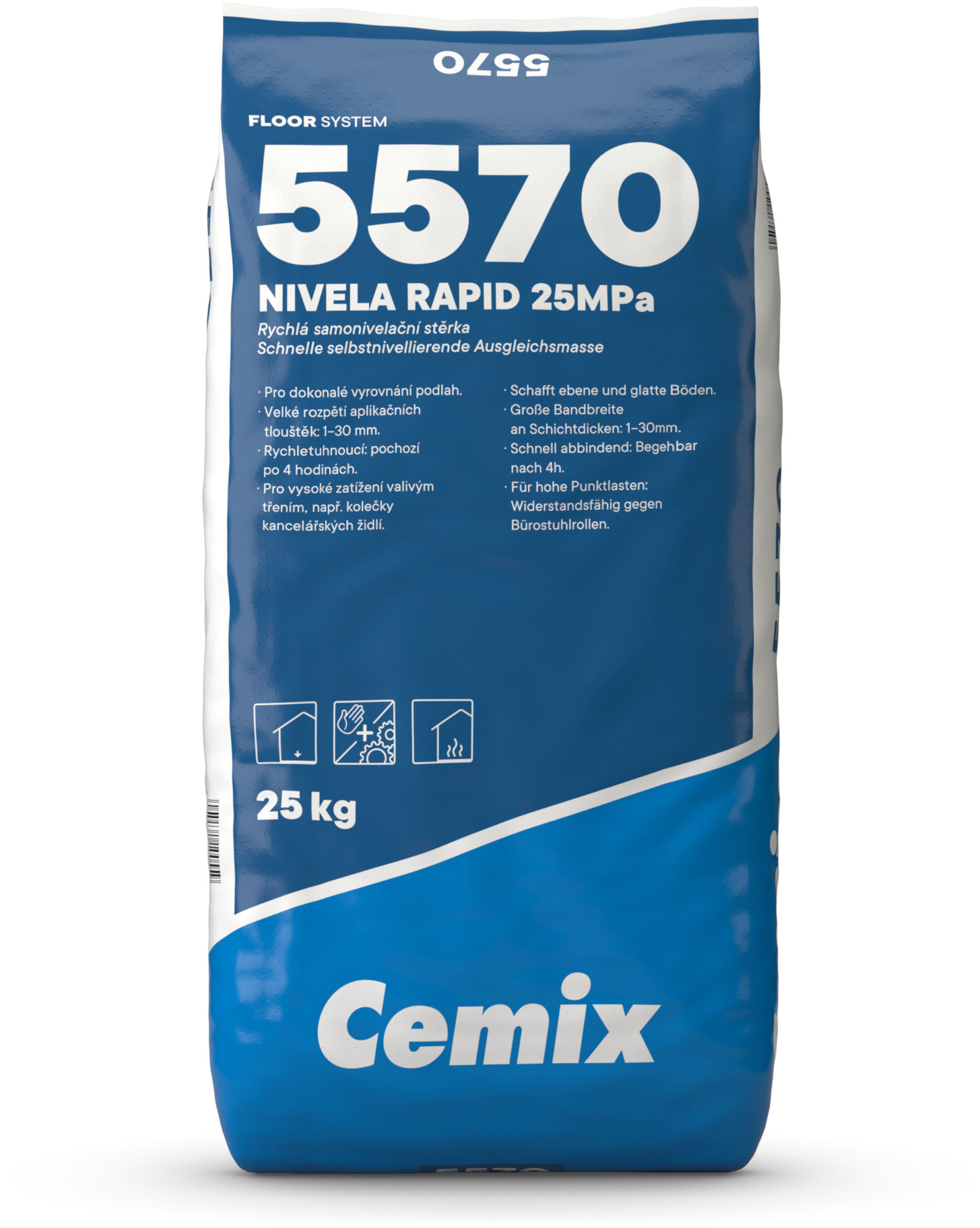 Cemix Stěrka samonivelační 5570 Nivela Rapid 25 MPa 25 kg