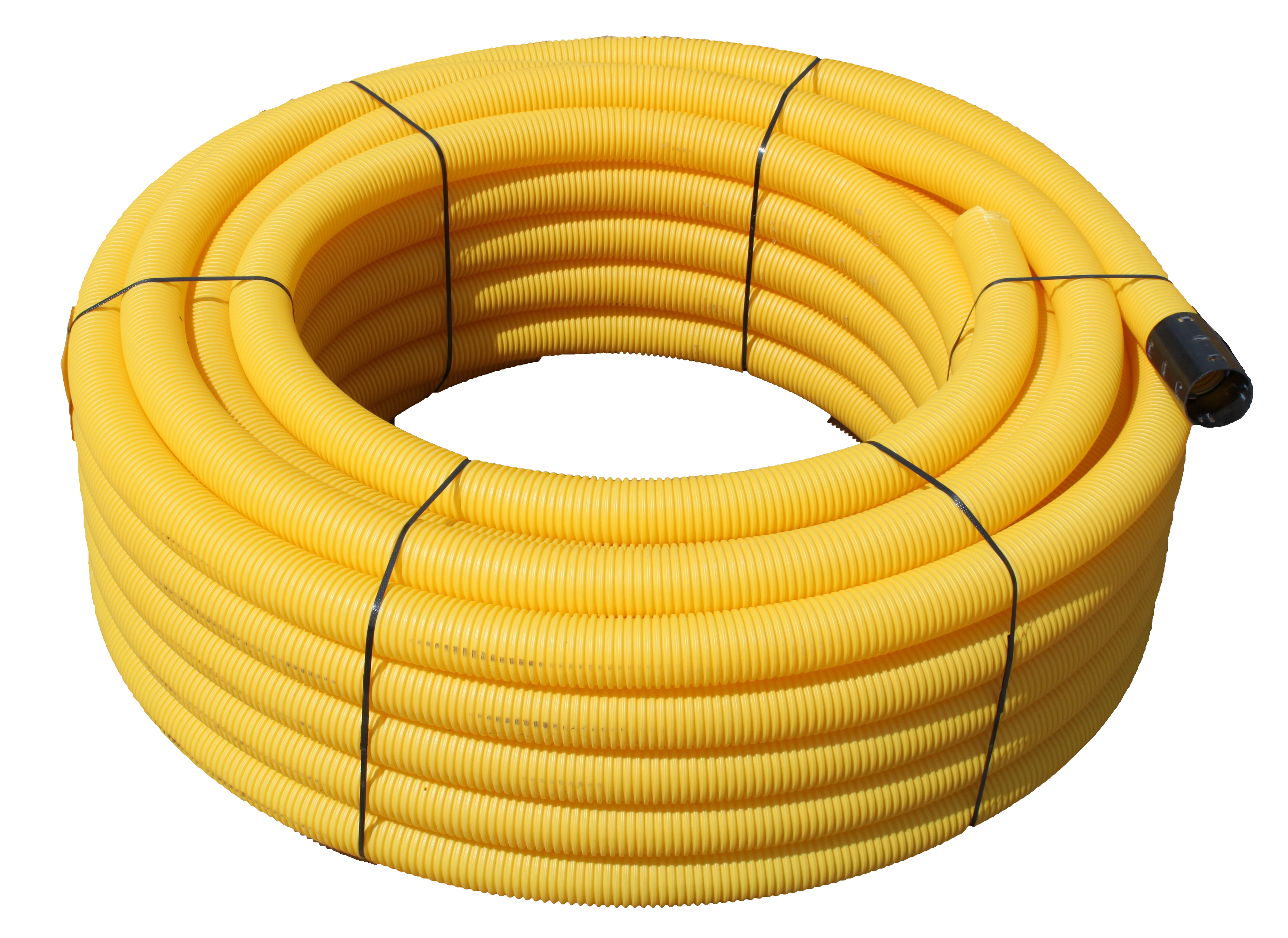 Trubka drenážní děrovaná DN 65 žlutá PVC 50 m