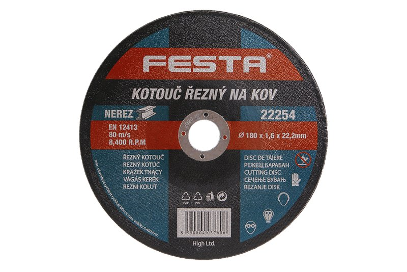 Festa Kotouč řezný na kov 180x1.6x22.2mm